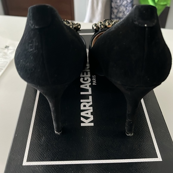 Karl Lagerfeld Paris - Remi black suede heels - Picture 3 of 5